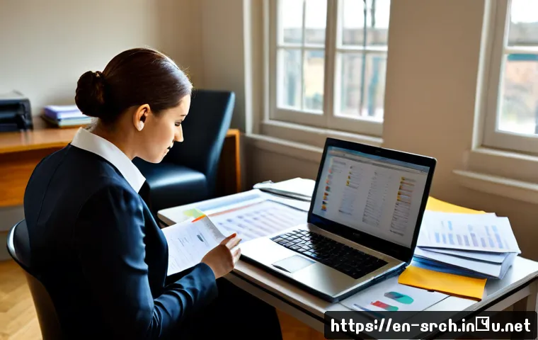 Home 17 인터넷정보검색 실무에서 자주 발생하는 데이터 정리 문제 사례 - Photorealistic home office scene illustrating a common web research data-cleaning problem: a focused...
